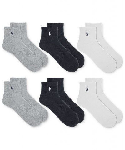 Men's 6-Pk. Performance Sport Quarter Socks Gray $16.37 Socks