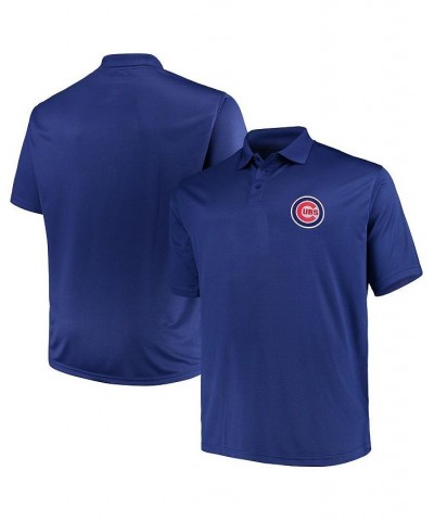 Men's Royal Chicago Cubs Big and Tall Solid Birdseye Polo Shirt $20.21 Polo Shirts