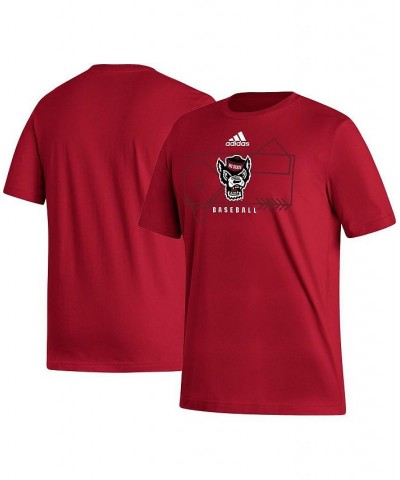 Men's Red NC State Wolfpack Locker Lines Baseball Fresh T-shirt $16.40 T-Shirts