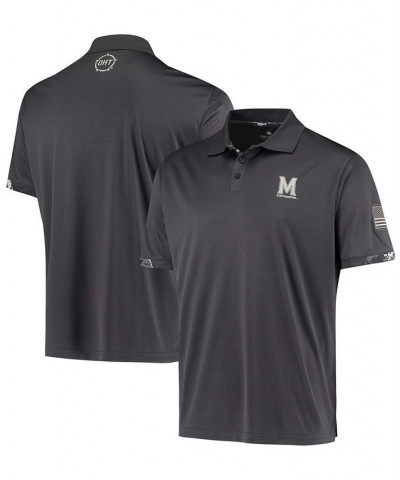Men's Charcoal Maryland Terrapins OHT Military-Inspired Appreciation Digital Camo Polo $32.44 Polo Shirts