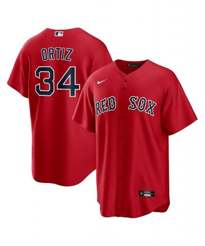 Men's David Ortiz Red Boston Red Sox Alternate Replica Player Jersey $43.50 Jersey
