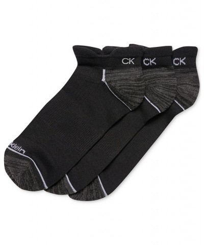 Men's Reflective Logo Zoned Cushion Socks, 3-Pack Black $10.29 Socks