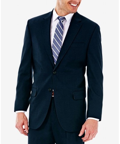 J.M. Men’s Classic/Regular Fit Stretch Sharkskin Suit Jacket Blue $36.00 Suits
