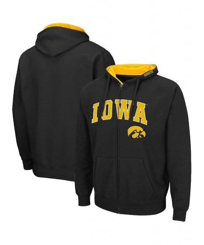 Men's Black Iowa Hawkeyes Arch and Logo 3.0 Full-Zip Hoodie $24.00 Sweatshirt