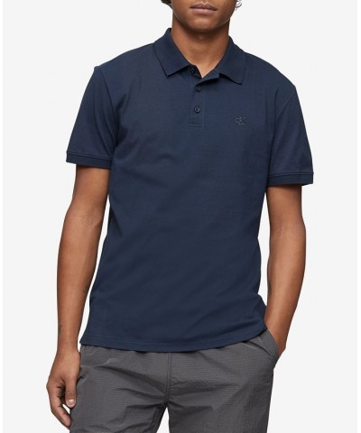 Men's Regular-Fit Smooth Cotton Monogram Logo Polo Shirt PD03 $27.49 Polo Shirts