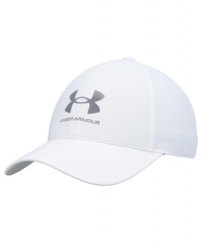 Men's White Logo Performance Flex Hat $22.03 Hats
