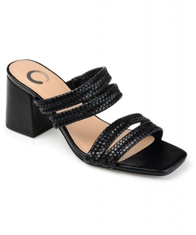 Women's Natia Woven Sandals Black $39.60 Shoes