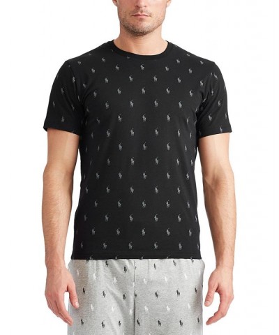 Men's Pony Print Sleep T-Shirt Black $21.34 Pajama