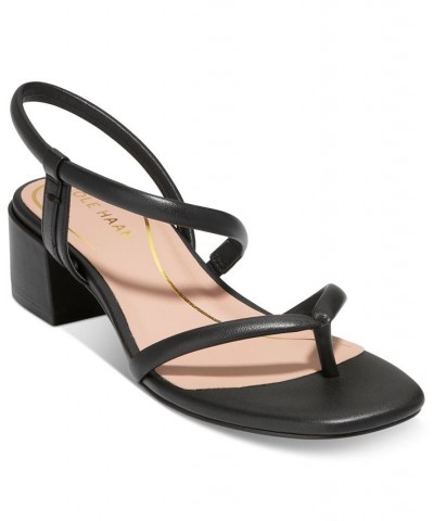 Women's Calli Thong Block-Heel Dress Sandals Black $57.60 Shoes