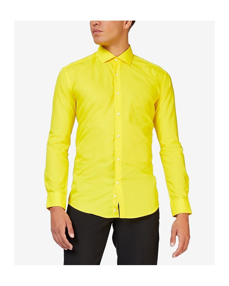 Men's Solid Color Shirt Yellow $18.00 Dress Shirts