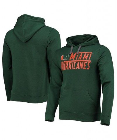 Men's Branded Green Miami Hurricanes Favorite Longshot Pullover Hoodie $25.37 Sweatshirt