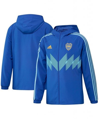 Men's Blue Boca Juniors Graphic Raglan Full-Zip Windbreaker Jacket $38.50 Jackets