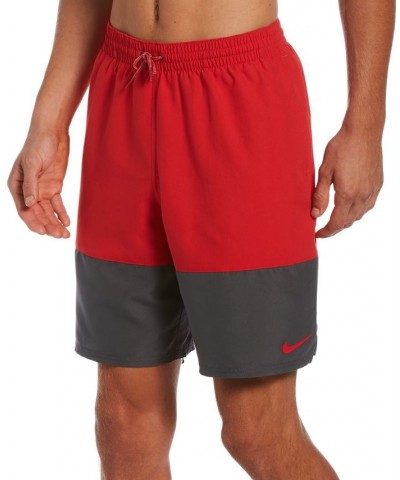 Men's Big & Tall Colorblocked 9" Swim Trunks University Red $21.21 Swimsuits