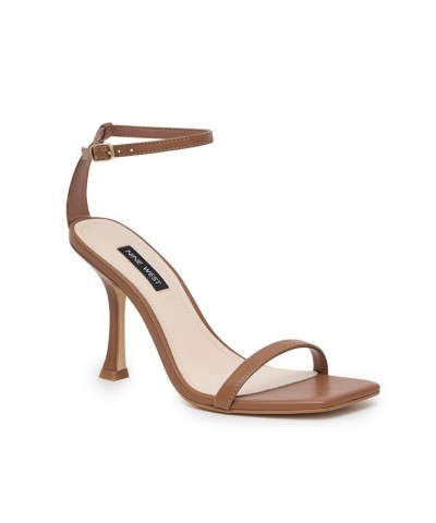 Women's Yess Square Toe Tapered Heel Dress Sandals PD08 $45.60 Shoes