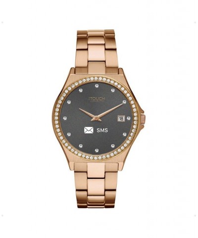 Connected Unisex Rose Gold-Tone Metal Bracelet Smart Watch 45mm $25.19 Watches