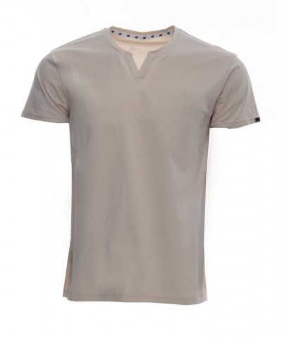 Men's Basic Notch Neck Short Sleeve T-shirt PD17 $15.29 T-Shirts