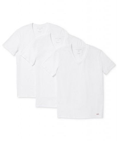 Men's Performance Cotton V-Neck Undershirts, 3-Pack White $24.68 Undershirt