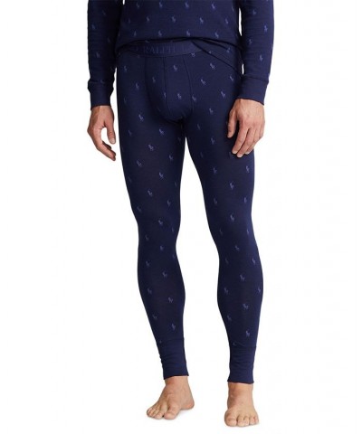 Men's Slim Long John Pants Blue $20.86 Underwear