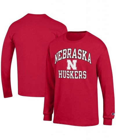 Men's Scarlet Nebraska Huskers High Motor Long Sleeve T-shirt $24.35 T-Shirts