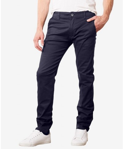 Men's Super Stretch Slim Fit Everyday Chino Pants Blue $19.00 Pants