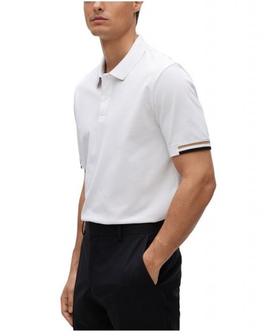 BOSS Men's Rubberized Logo Slim-Fit Polo Shirt White $52.44 Polo Shirts