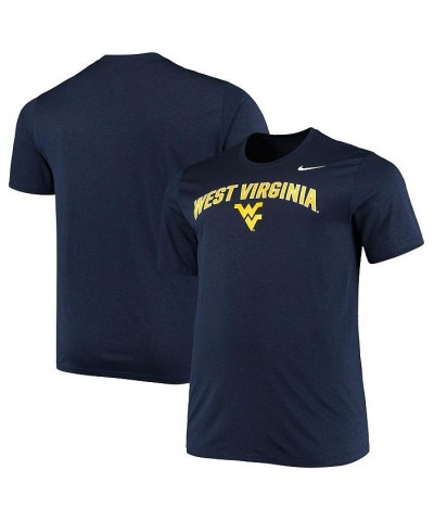 Men's Navy West Virginia Mountaineers Big and Tall Legend Arch Over Logo Performance T-shirt $25.99 T-Shirts