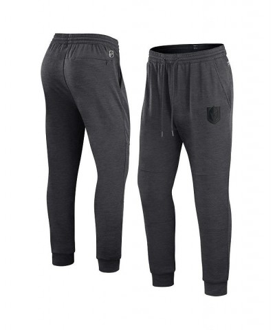 Men's Branded Heather Charcoal Vegas Golden Knights Authentic Pro Road Jogger Sweatpants $29.20 Pants