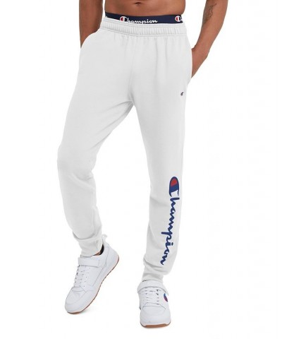 Men's Powerblend Fleece Jogger Pants White $19.95 Pants