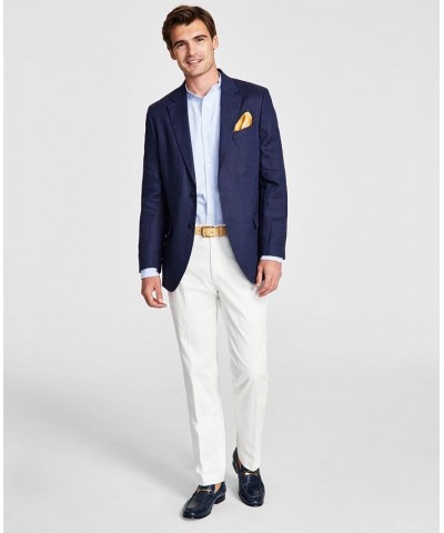 Men's Modern-Fit All Linen Sport Coat Blue $42.75 Blazers