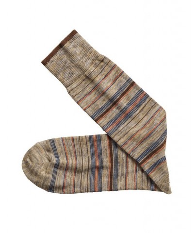 Heather Stripe Socks Tan/Beige $10.92 Socks
