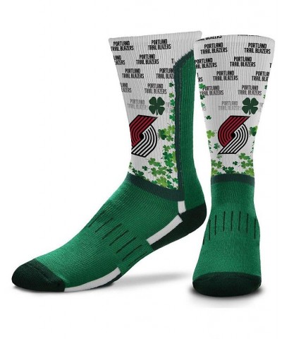 Men's Portland Trail Blazers Four Leaf St. Patrick's Day V-Curve Crew Socks $9.20 Socks