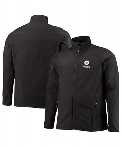 Men's Black Pittsburgh Steelers Big and Tall Sonoma Softshell Full-Zip Jacket $35.20 Jackets